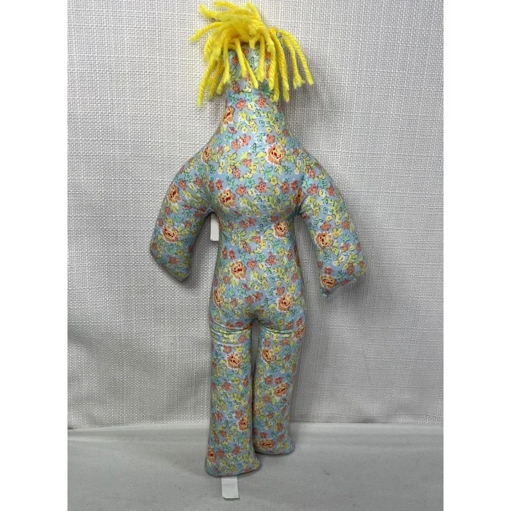 Dammit Doll Stress Relief Plush Floral Blue Yellow Hair LF4542 NWT